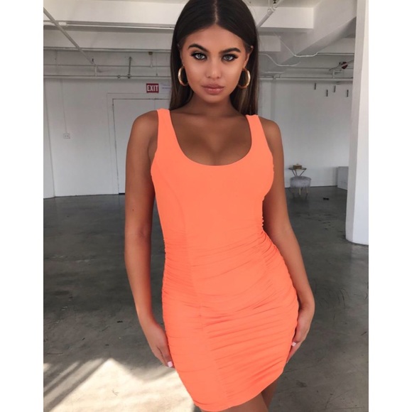 TIGER MIST Santa Clara Bodycon mini dress - Sorbet - Picture 2 of 9